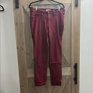 Red Slim Fit Pants